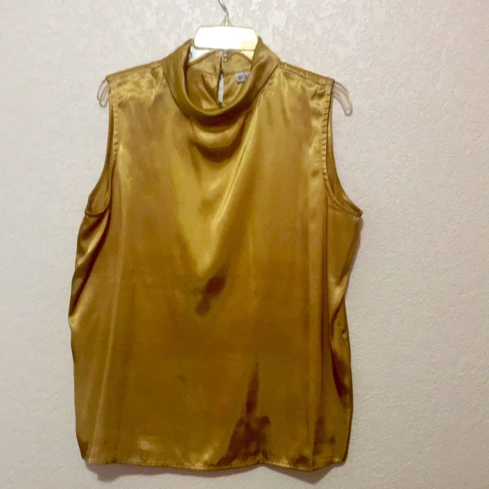 Gold satin polyester